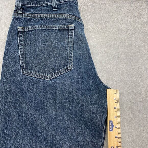 Wrangler Jeans Mens 34 Blue Denim Regular Fit Straight Distressed 31 Inseam - Picture 8 of 15